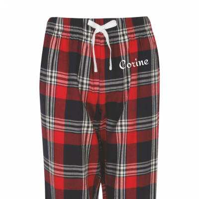 Pyjama à carreau personnalisé pour Noël par Brod et Plus